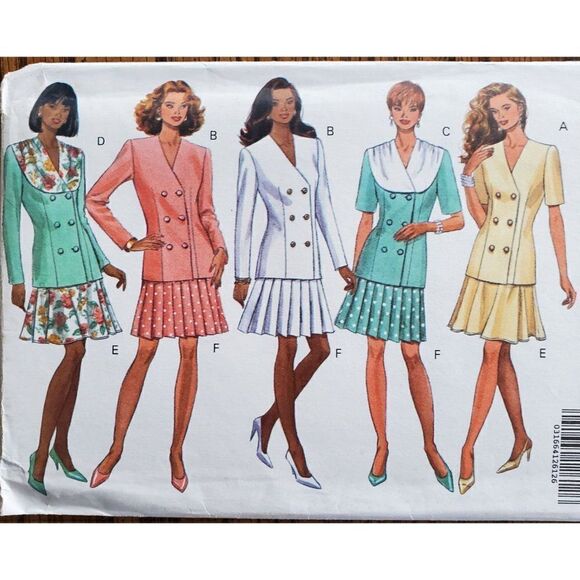 Vintage 80s Butterick Pattern 5984 Uncut Loose Tunic Top Double Breasted 6 8 10 - Picture 1 of 4